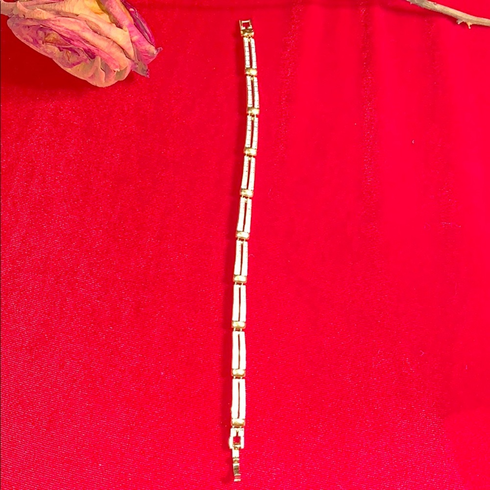 Tennis Bracelet - Gold Plated Swarovski Crystals